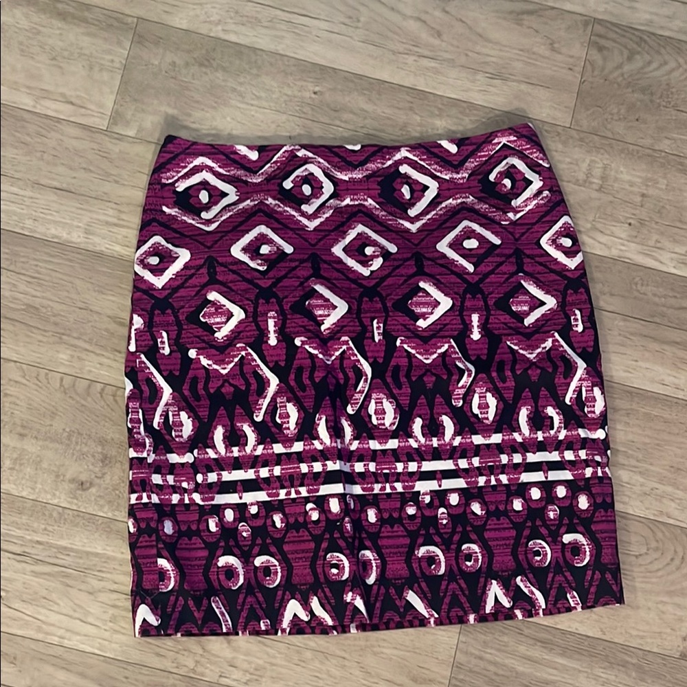 Ann taylor 6p Patterned Purple Skirt Aztec boho